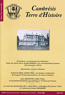 Cambrésis Terre d'Histoire n° 104 Cambrésis Terre d'Histoire n° 104